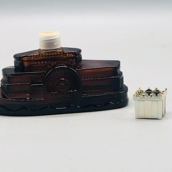 Avon for men after shave spicy Side Wheeler 5 fl.oz. brown glass steam ship READ - Picture 4 of 11